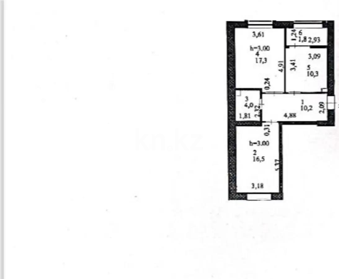 Продажа 2-комнатной квартиры, 60.2 м², ул. Казыбек би, дом  7/1 в Астане