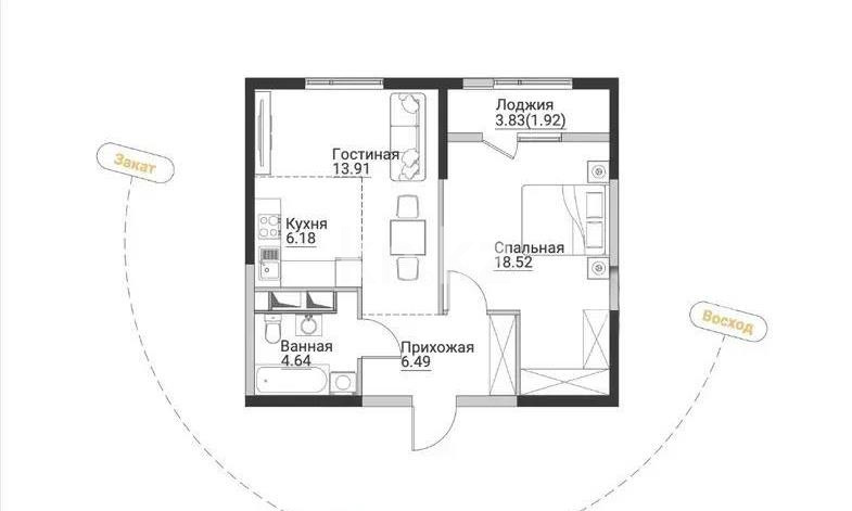 Продажа 2-комнатной квартиры, 52 м² - Продажа недвижимости в Алматы - страница 3 фото 1 из 1