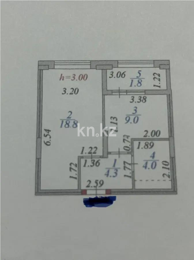 Продажа 1-комнатной квартиры, 38 м², ул. Омарова, дом  27/1 в Астане