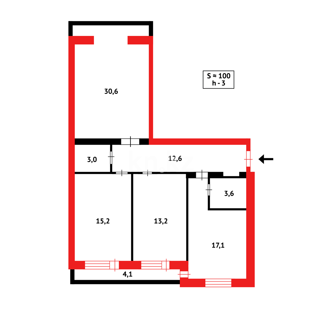 Продажа 3-комнатной квартиры, 100 м² - Продажа квартир в Караганде с фото - страница 50 фото 19 из 19