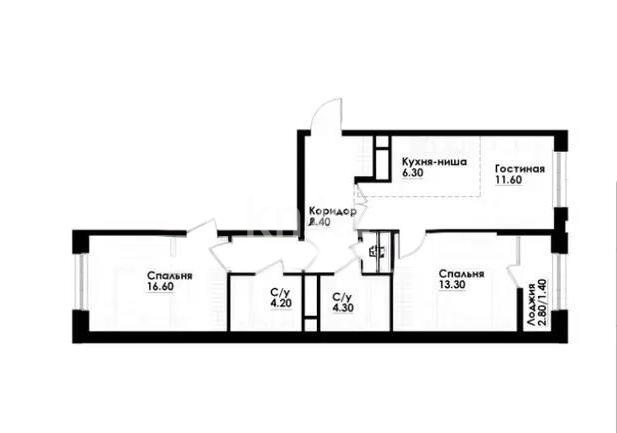 Продажа 3-комнатной квартиры, 67 м² - Продажа  трехкомнатных квартир в новостройках Алматы с фото - страница 14 фото 5 из 5
