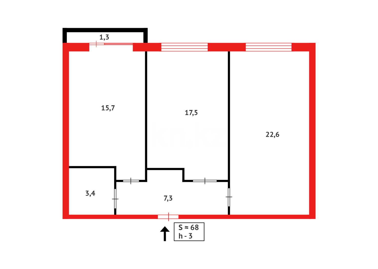 Продажа 2-комнатной квартиры, 67 м², 218 учетный квартал, дом  155 - Продажа  двухкомнатных квартир в Караганде фото 20 из 20