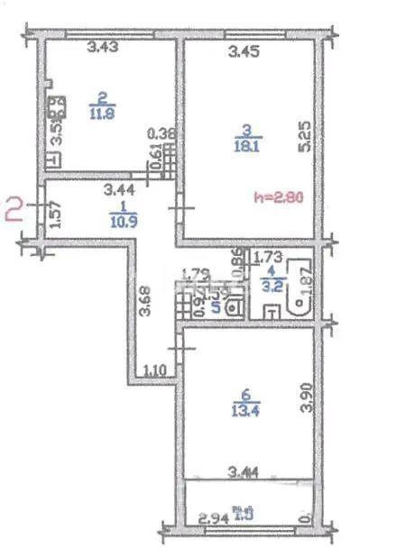 Продажа 2-комнатной квартиры, 60.1 м², пр. Райымбека, дом  167Г в Алматы - фото 5