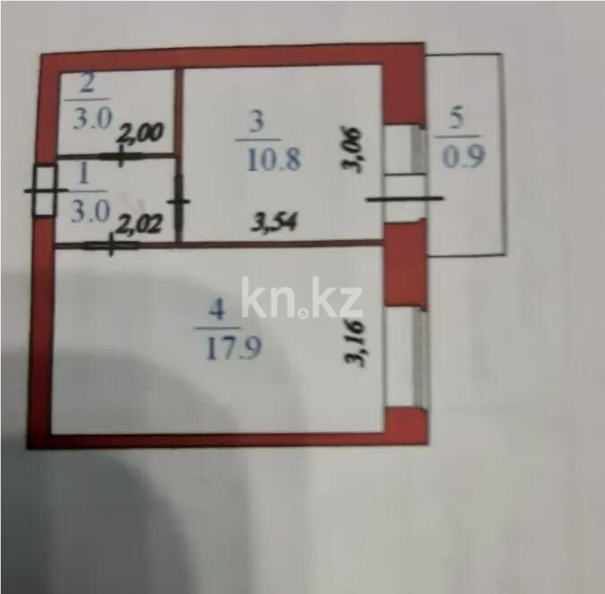 Продажа 1-комнатной квартиры, 35.6 м² в Астане