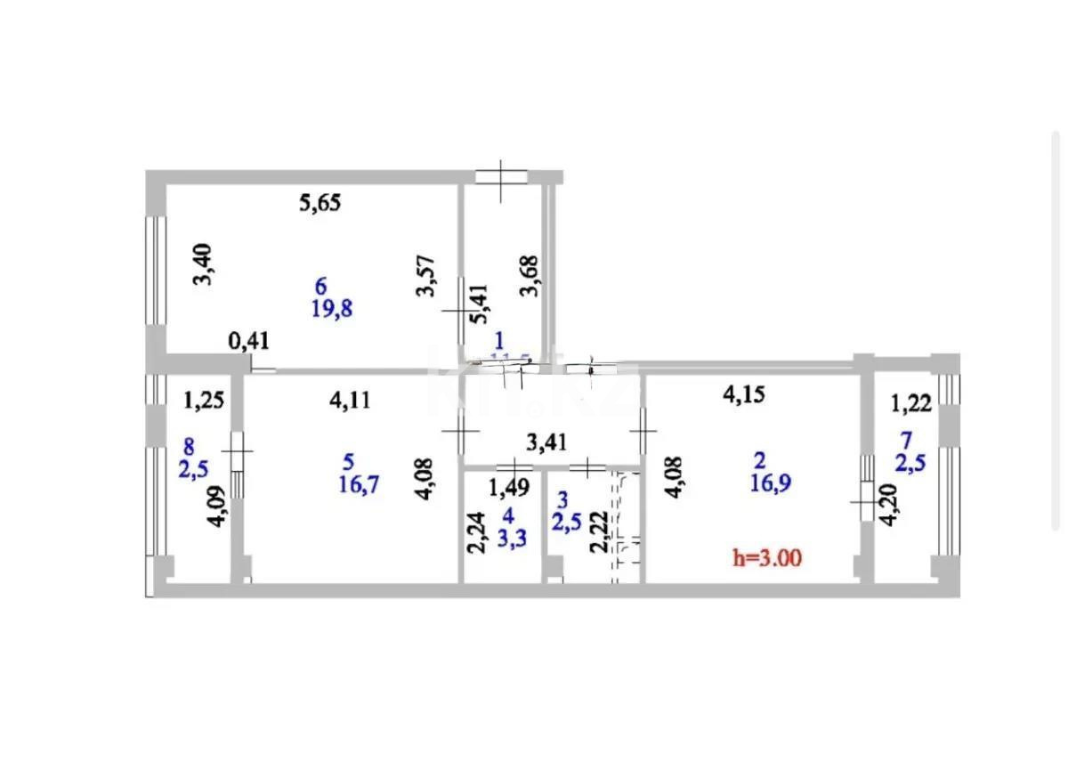 Продажа 2-комнатной квартиры, 75.7 м², ул. Байтурсынова, дом  67 - Продажа  двухкомнатных квартир в Астане без посредников с фото фото 1 из 1