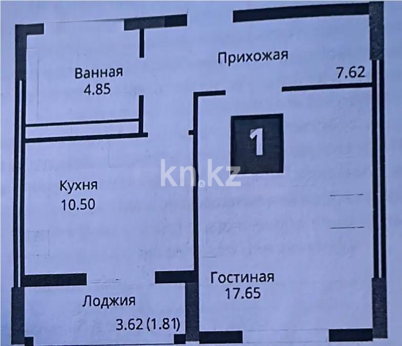Продажа 1-комнатной квартиры, 42.3 м² - Продажа квартир в новостройках Астаны без посредников - страница 3 фото 1 из 1