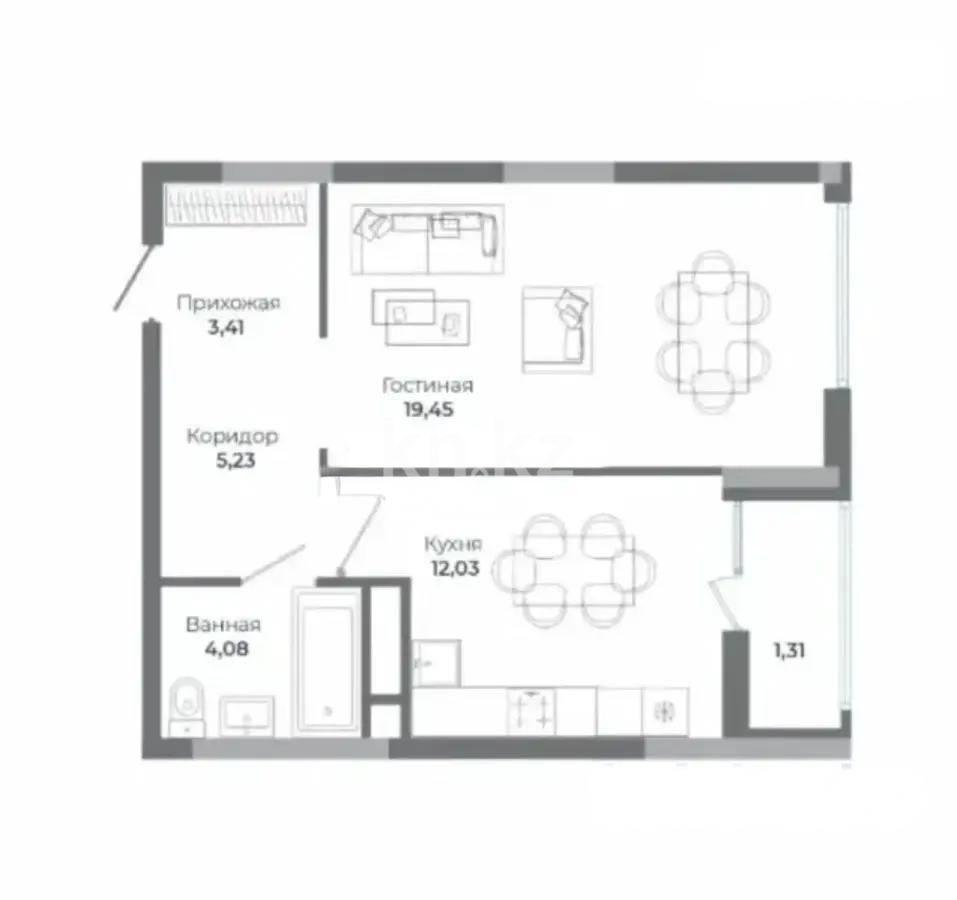 Продажа 1-комнатной квартиры, 46 м² - Продажа квартир в Семее фото 2 из 2