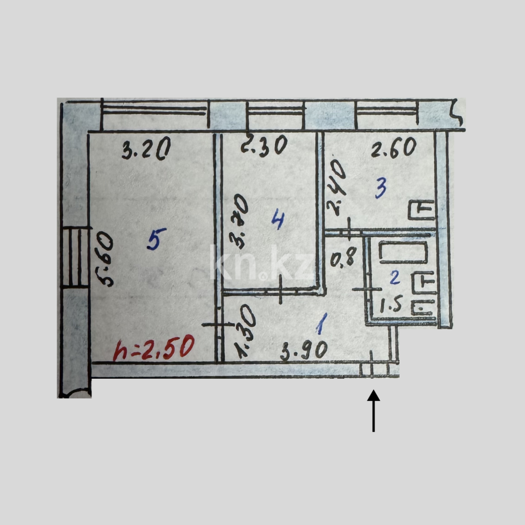 Продажа 2-комнатной квартиры, 43.2 м² - Продажа квартир в Жезказгане фото 1 из 7