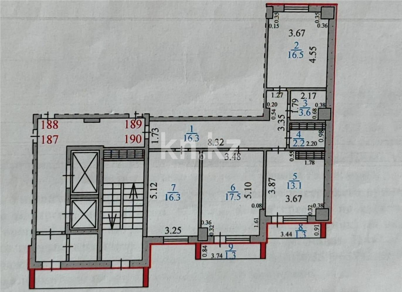 Продажа 3-комнатной квартиры, 90 м², пр. Шахтеров - Продажа квартир в Караганде фото 11 из 11