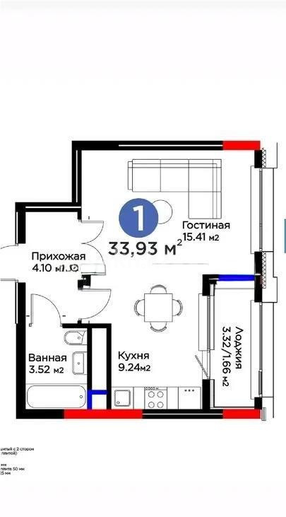 Продажа 1-комнатной квартиры, 35 м², пр. Туран, дом  57/5 - Продажа  однокомнатных квартир в новостройках Астаны с фото фото 1 из 1