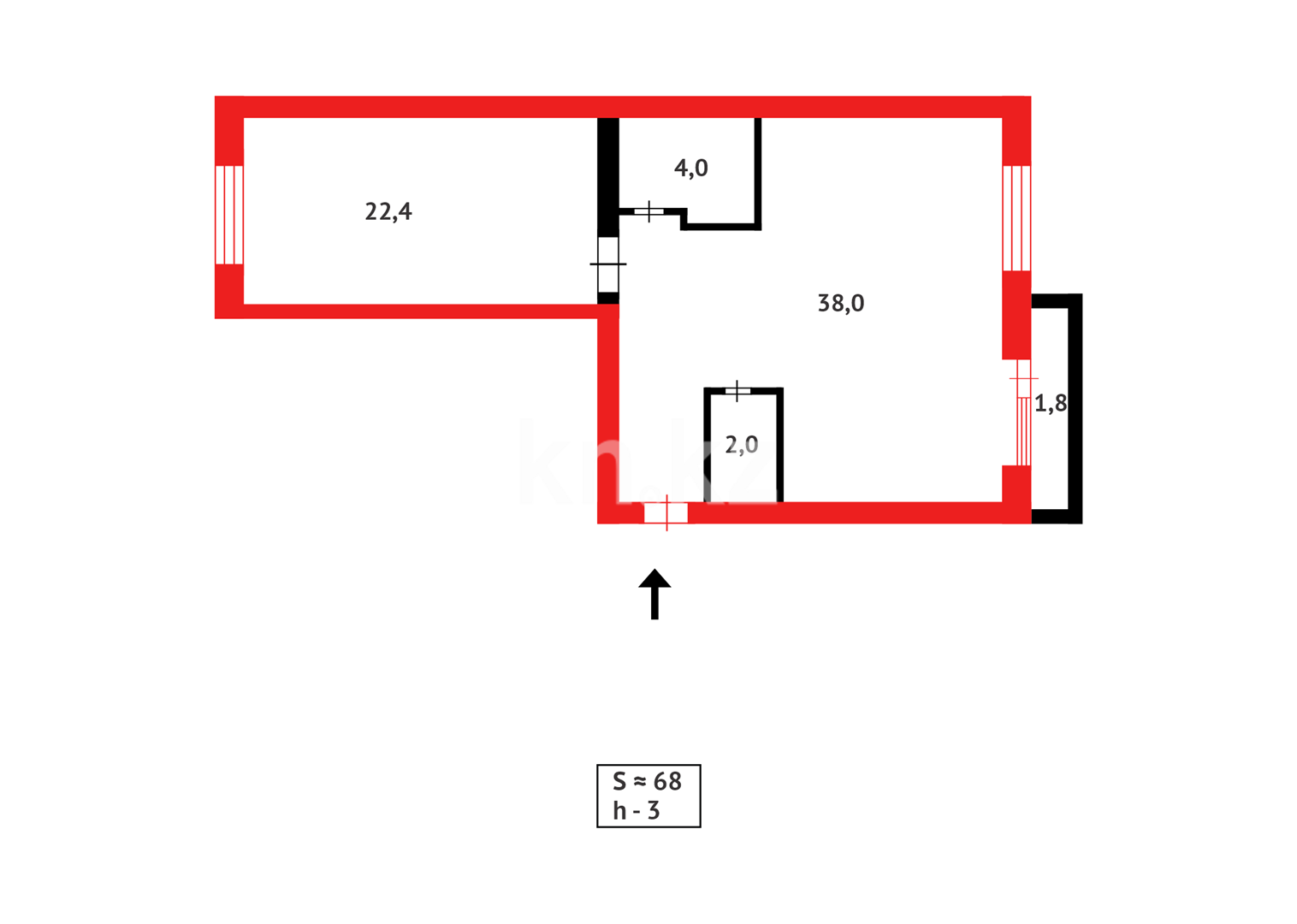 Продажа 2-комнатной квартиры, 68 м² - Продажа двухкомнатных квартир в кирпичном доме в Караганде фото 17 из 17