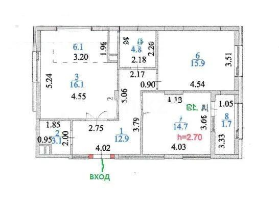 Продажа 3-комнатной квартиры, 75.3 м² в Астане - фото 7