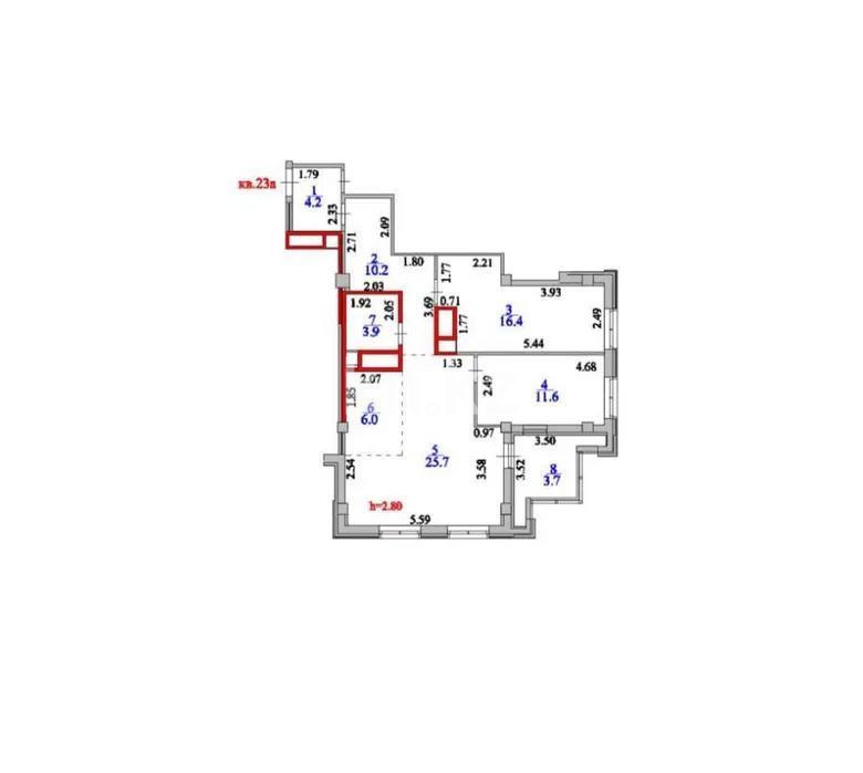 Продажа 3-комнатной квартиры, 79 м², ул. Бухар жырау, дом  25 в Астане - фото 4