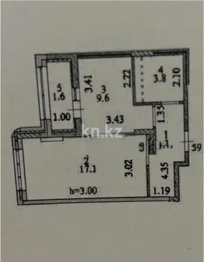 Продажа 1-комнатной квартиры, 41 м² в Астане