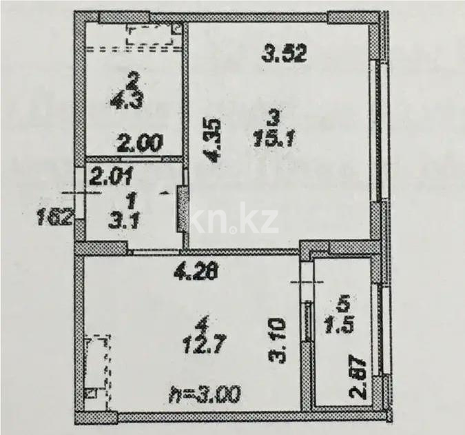 Продажа 1-комнатной квартиры, 37 м² в Астане