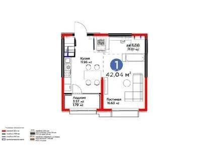 Продажа 1-комнатной квартиры, 42.4 м² - Продажа недвижимости в Казахстане - страница 13 фото 1 из 1