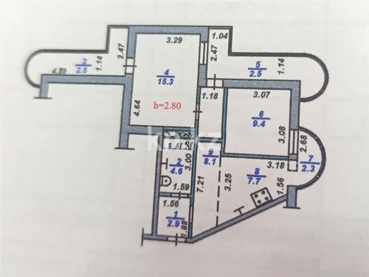 Продажа 2-комнатной квартиры, 55 м² в Алматы - фото 4