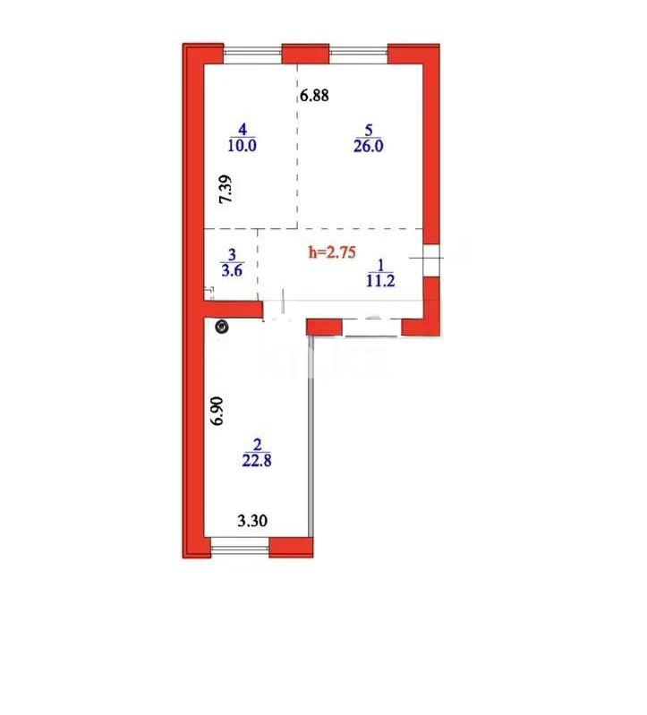Продажа 2-комнатной квартиры, 74 м² в Астане - фото 3