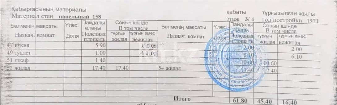 Продажа 3-комнатной квартиры, 62.5 м², ул. Ураза Исаева, дом  28 - Продажа квартир в Алматы фото 7 из 7