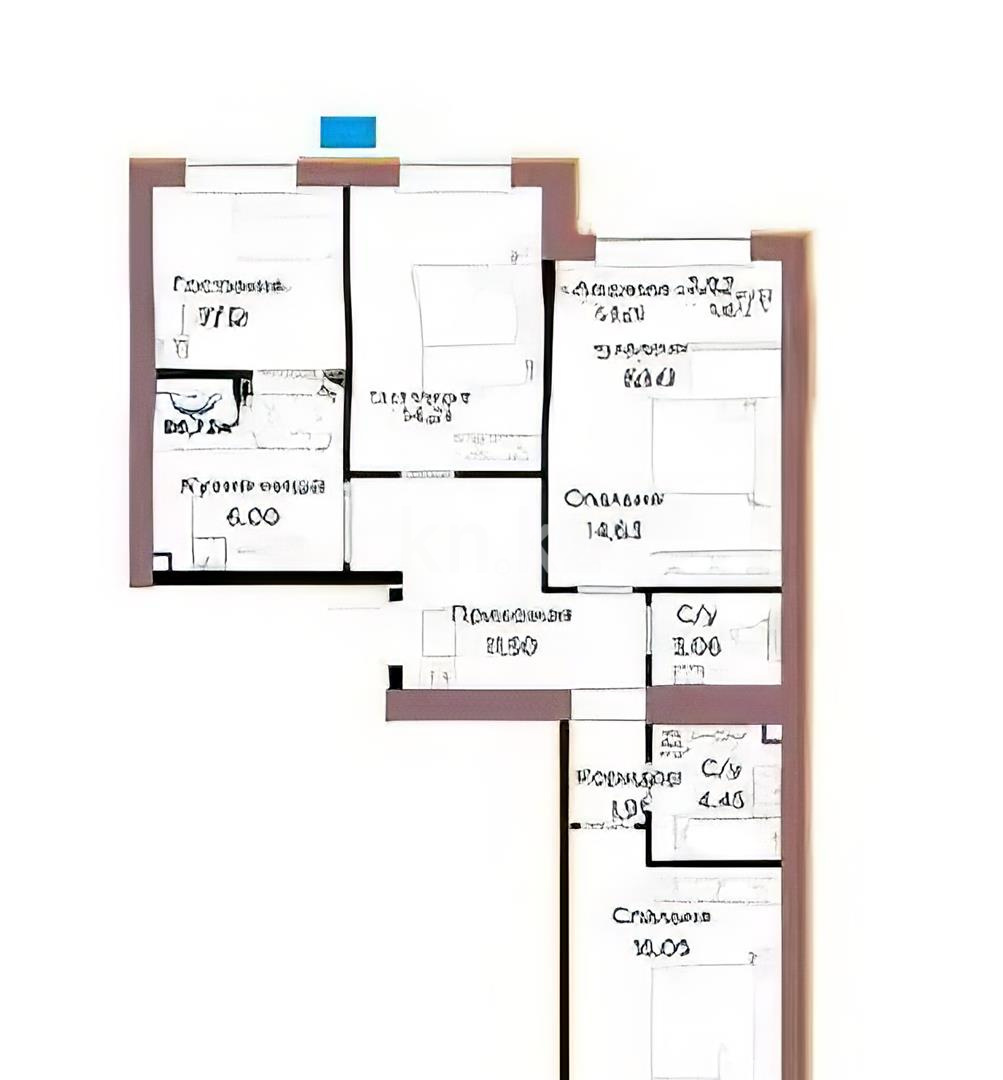 Продажа 3-комнатной квартиры, 86.72 м² в Астане