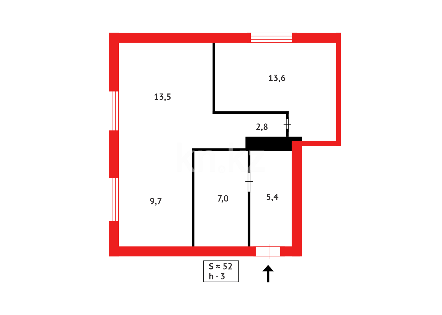 Продажа 2-комнатной квартиры, 52 м², ул. Тищенко в Темиртау - фото 10