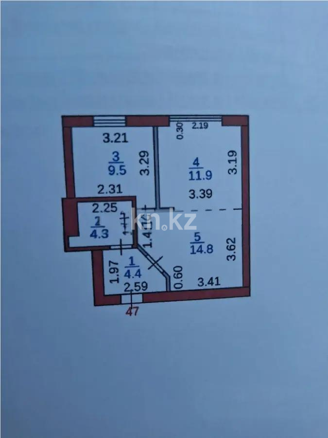 Продажа 2-комнатной квартиры, 45 м², мкр-н Алтын Арка, дом  20 в Караганде - фото 5