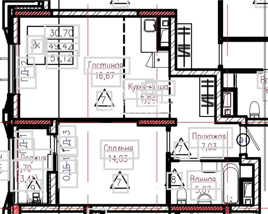 Продажа 1-комнатной квартиры, 52 м², пр. Кошкарбаева, дом  1 стр - Продажа  однокомнатных квартир в новостройках Астаны с фото фото 3 из 3