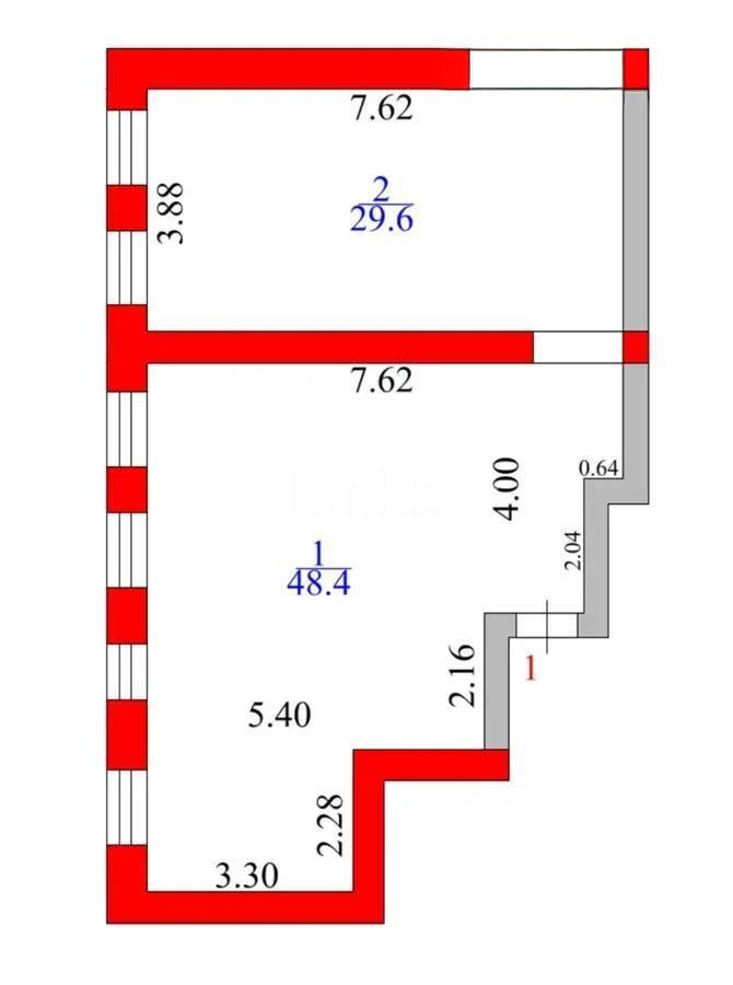 Продажа 2-комнатной квартиры, 79 м², ул. Жамбыла, дом  156а - Продажа квартир в Караганде фото 1 из 1