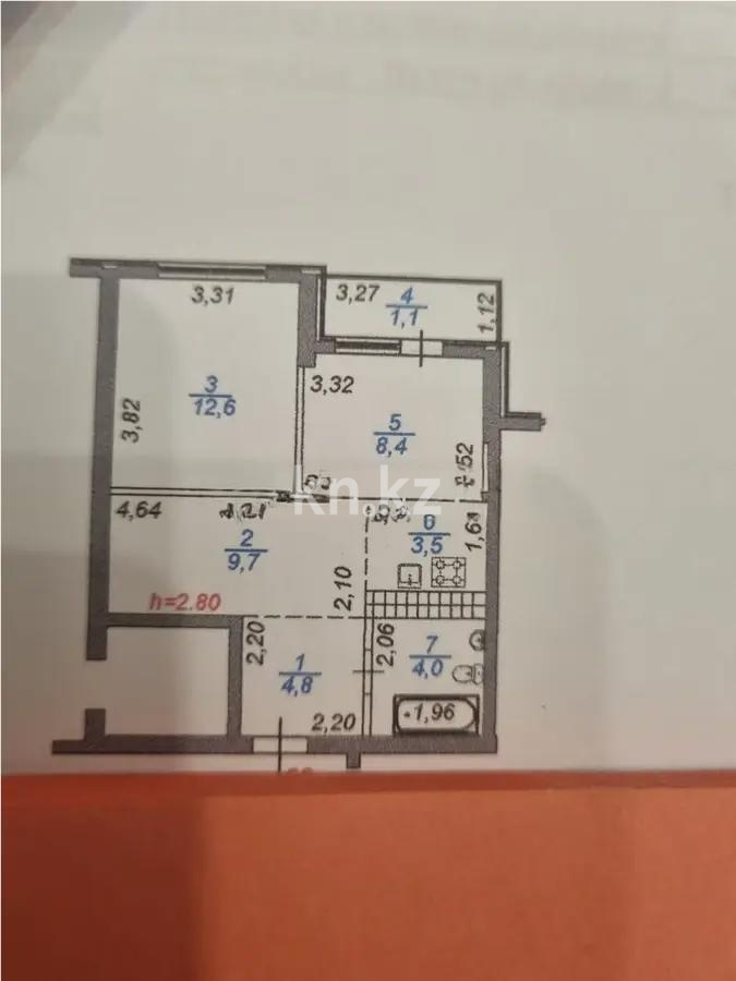 Продажа 2-комнатной квартиры, 44.1 м², ул. Толе би, дом  285/8 - Продажа  двухкомнатных квартир в Алматы без посредников с фото фото 5 из 5