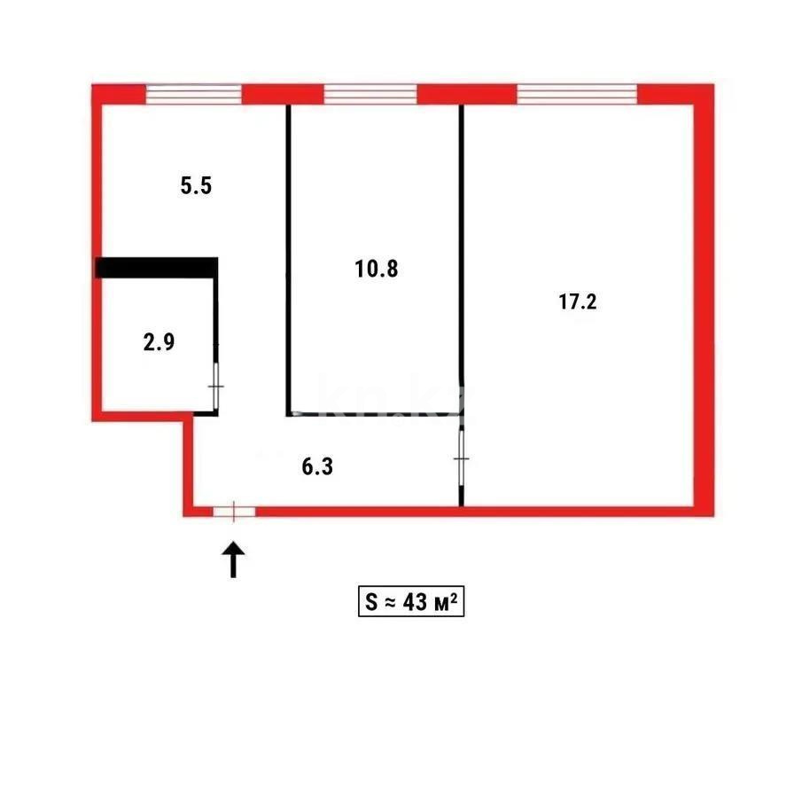 Продажа 2-комнатной квартиры, 43 м², пр. Республики, дом  69/2 - Продажа квартир в Темиртау без посредников фото 6 из 6