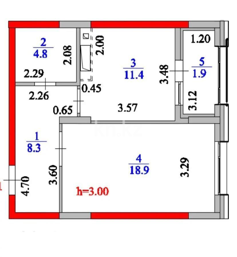 Продажа 1-комнатной квартиры, 46 м², ул. Бокейхана, дом  52 - Продажа квартир в новостройках Астаны без посредников фото 1 из 1