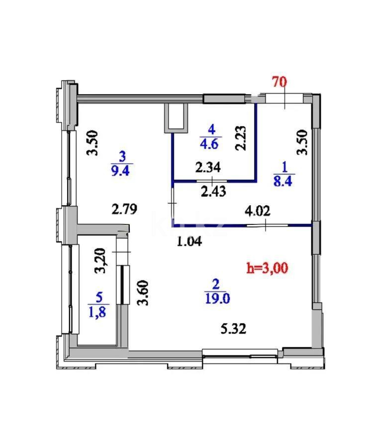 Продажа 1-комнатной квартиры, 43.2 м², пр. Аль-Фараби, дом  9 в Астане - фото 3