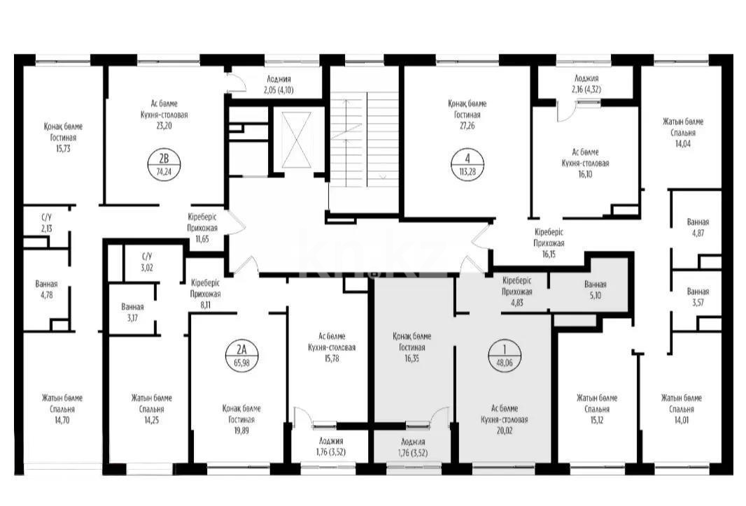Продажа 2-комнатной квартиры, 48 м², ул. Жошы хана, дом  20 в Астане - фото 3