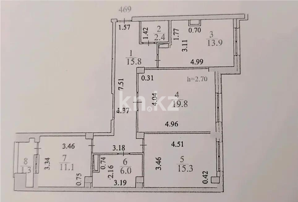 Продажа 3-комнатной квартиры, 86 м² в Астане - фото 5