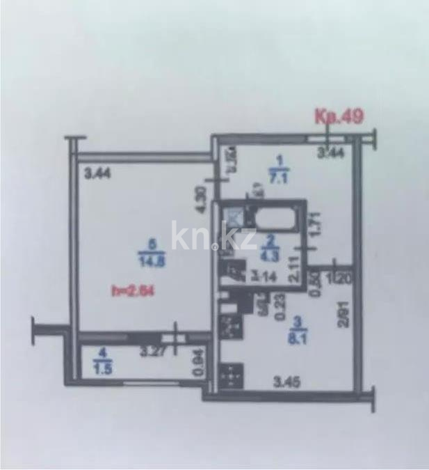 Продажа 1-комнатной квартиры, 36 м² - Продажа однокомнатных квартир в Алматы - страница 38 фото 4 из 4