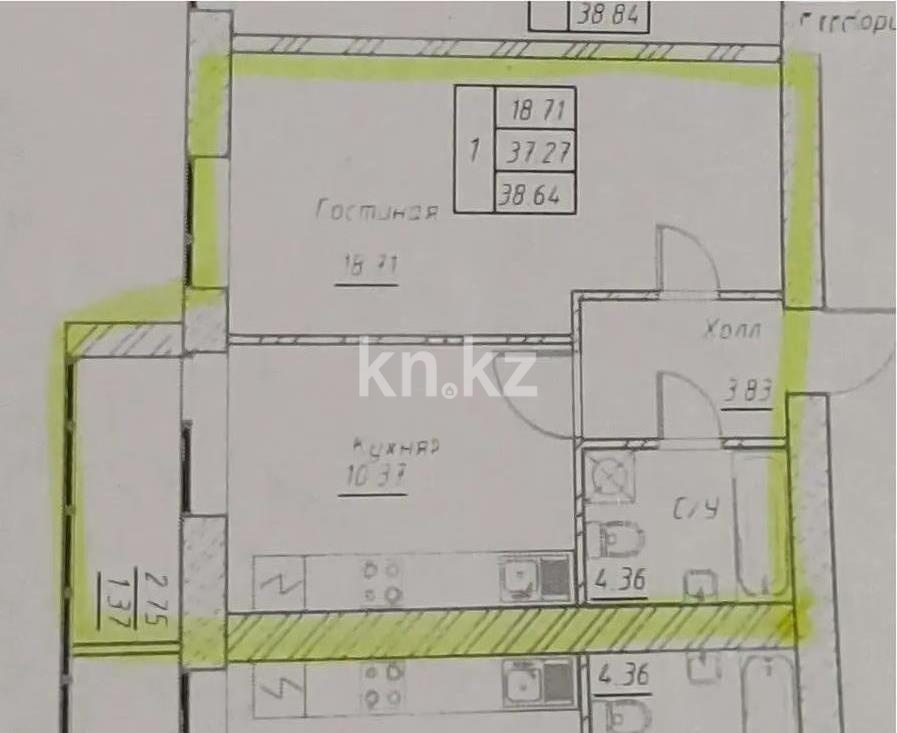 Продажа 2-комнатной квартиры, 43 м² - Продажа квартир в новостройках Астаны - страница 412 фото 6 из 6