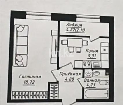 Продажа 1-комнатной квартиры, 39.25 м², ул. Нажимеденова, дом  5/1 - Продажа земельных участков в Карагандинской области фото 1 из 1