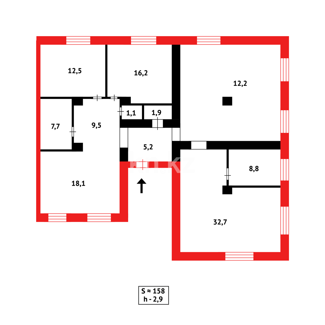 Продажа 4-комнатной квартиры, 158 м², ул. Жамбыла - Продажа  четырехкомнатных квартир в Караганде с фото фото 34 из 34
