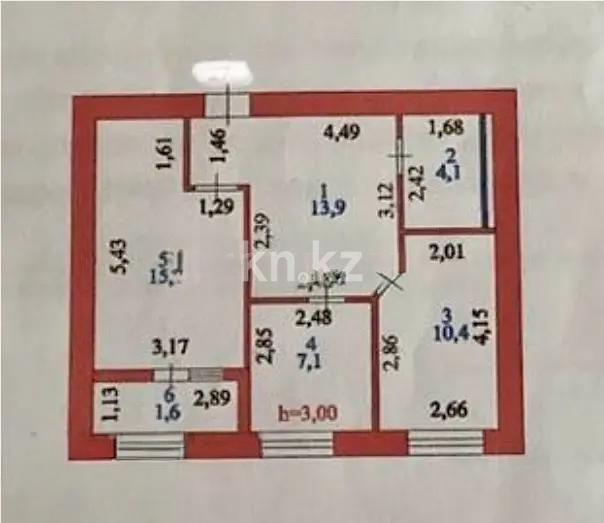 Продажа 2-комнатной квартиры, 53 м², ул. Нажимеденова, дом  29/1 в Астане