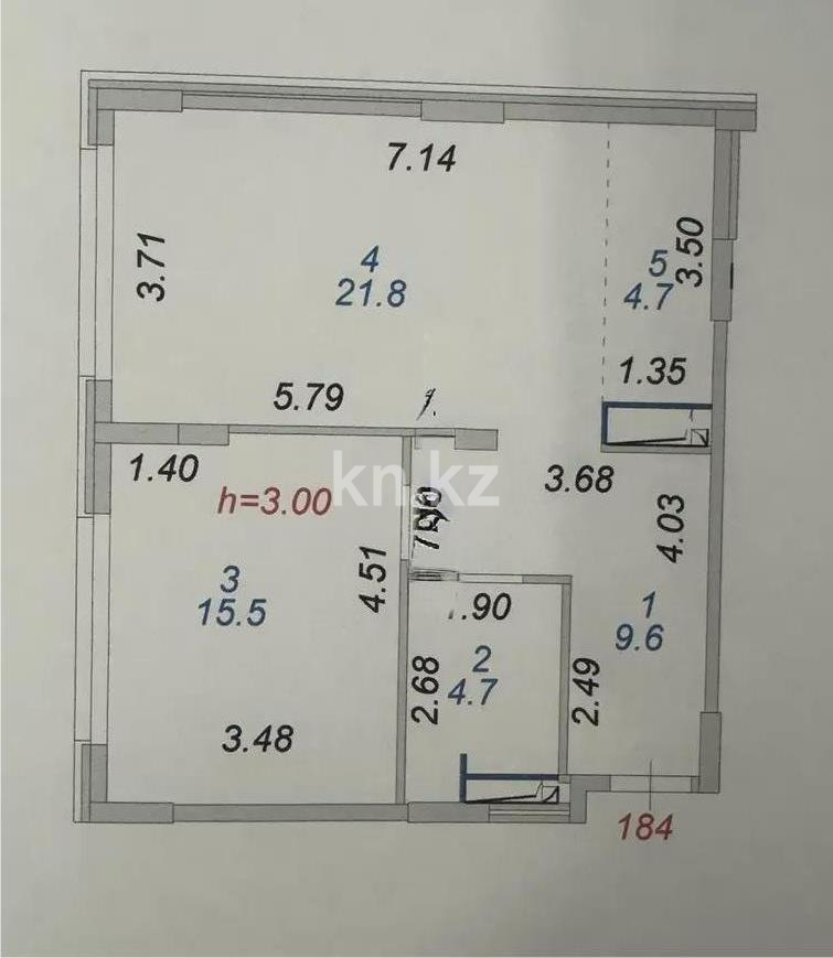 Продажа 2-комнатной квартиры, 56.3 м² - Продажа квартир в новостройках Астаны - страница 57 фото 5 из 5