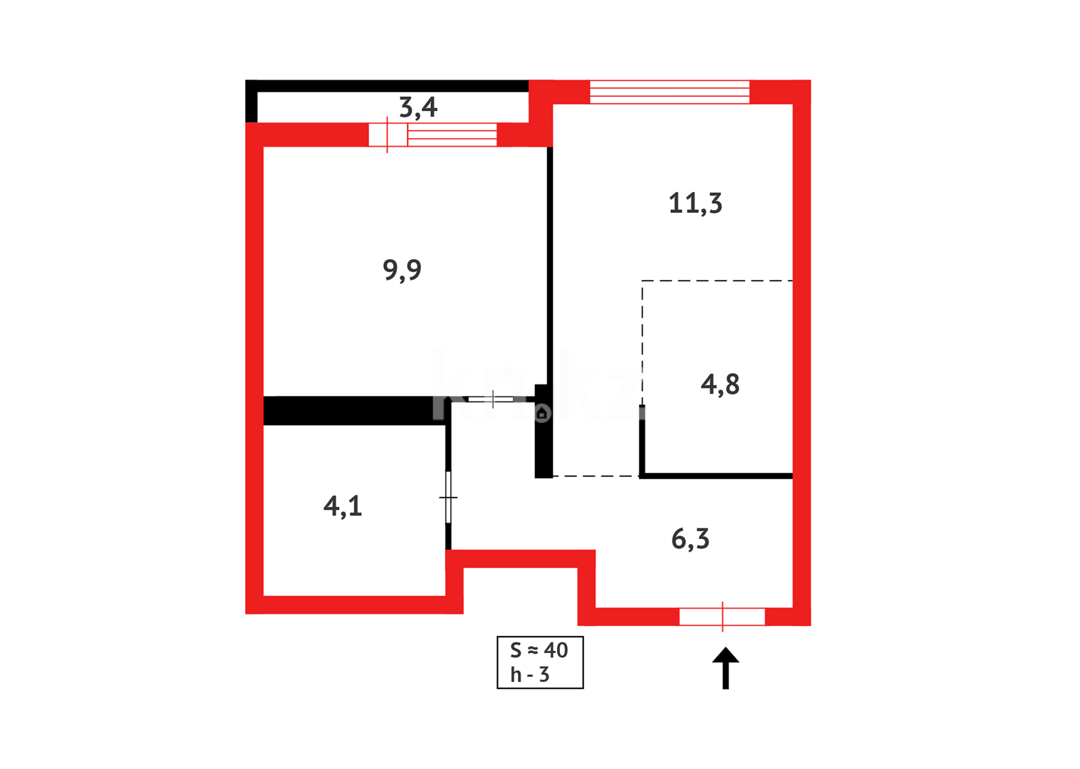 Продажа 2-комнатной квартиры, 40 м² в Астане - фото 9