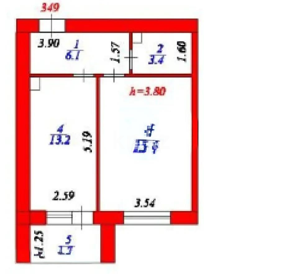 Продажа 1-комнатной квартиры, 42.8 м², ул. Бокейхана, дом  13 стр в Астане