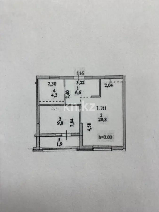 Продажа 1-комнатной квартиры, 43.4 м², ул. Е-429, дом  14 в Астане