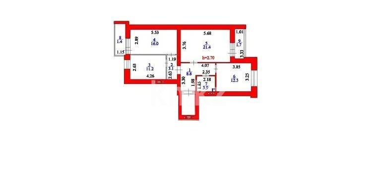 Продажа 3-комнатной квартиры, 80 м², ул. Калдаякова, дом  21 - Продажа  трехкомнатных квартир в новостройках Астаны без посредников фото 6 из 6