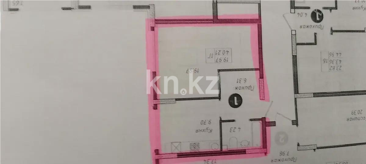Продажа 1-комнатной квартиры, 40.2 м², ул. Байтурсынова, дом  16 стр - Продажа  однокомнатных квартир в новостройках Астаны с фото фото 1 из 1