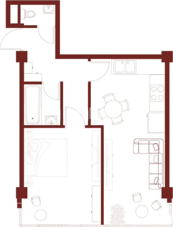 Продажа 2-комнатной квартиры, 56.7 м², ул. Илтипат, дом  45/1 - Продажа  двухкомнатных квартир в Алматы без посредников фото 1 из 1