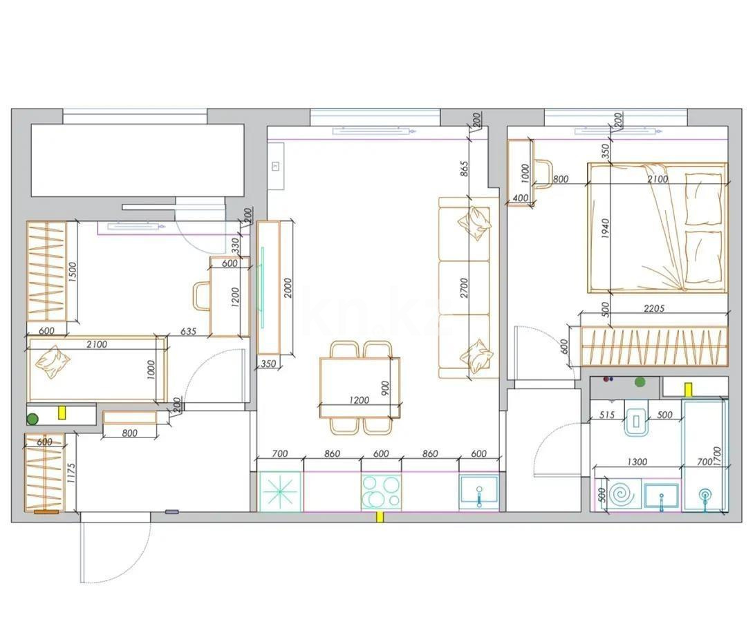 Продажа 3-комнатной квартиры, 54 м², ул. Байтурсынова, дом  14/2 - Продажа  трехкомнатных квартир в Астане без посредников с фото фото 6 из 6