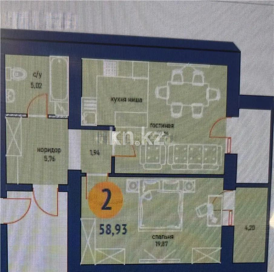 Продажа 2-комнатной квартиры, 58.93 м², ул. Ахмедьярова, дом  2/1 - Продажа квартир в Астане фото 1 из 1