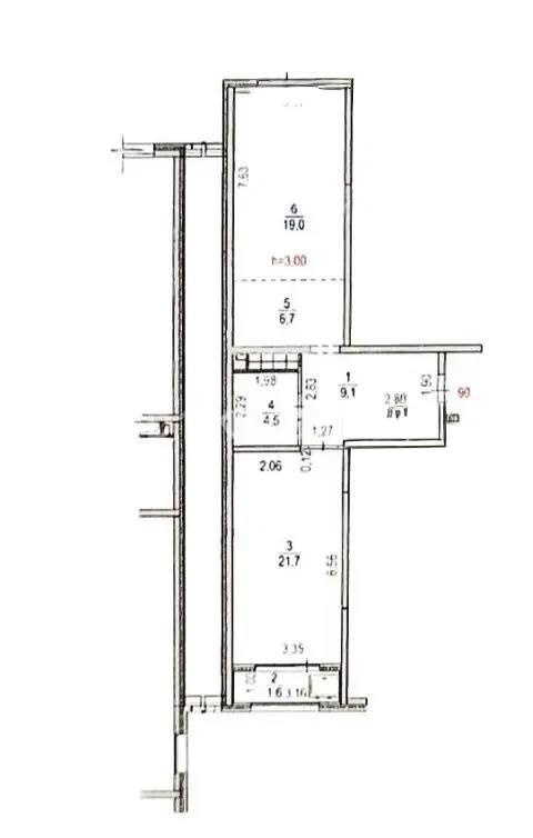Продажа 2-комнатной квартиры, 62.6 м² в Алматы
