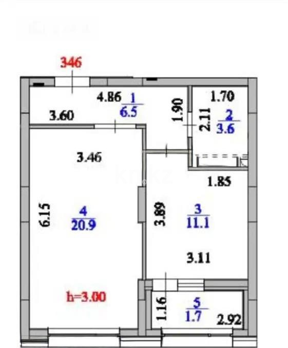 Продажа 1-комнатной квартиры, 43 м², ул. Райымбек батыра, дом  2 стр - Продажа  однокомнатных квартир в новостройках Астаны фото 1 из 1